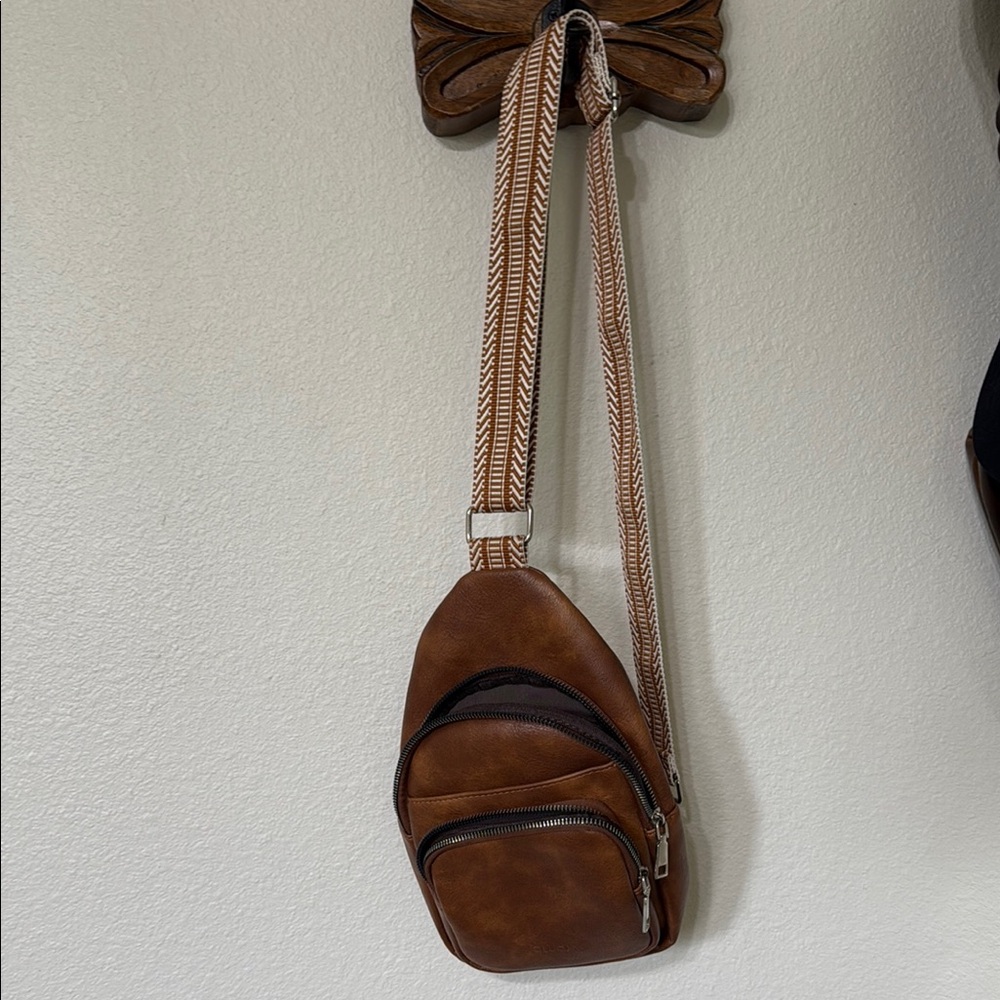 Brown Leather Crossbody Bag